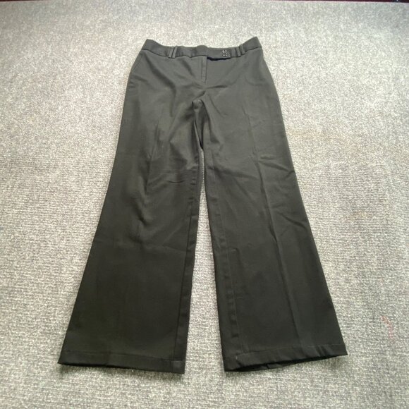 Ann Taylor Pants Women's 6 Black Straight-Leg Dress trousers Stretch Office Wear - Picture 1 of 11